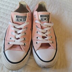 Converse Chuck Taylor All Star Low Top Sneakers Pink Canvas Women's Sz 7